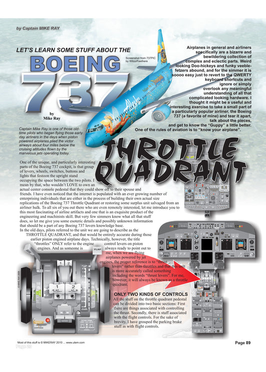 Boeing 737 Throttle Quadrant