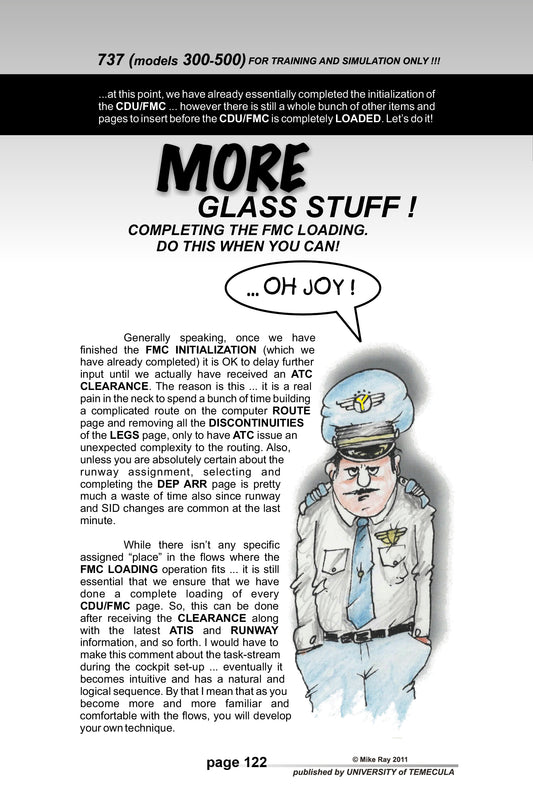 Boeing 737 Classic pilot handbook interior page – simulator and checkride procedures