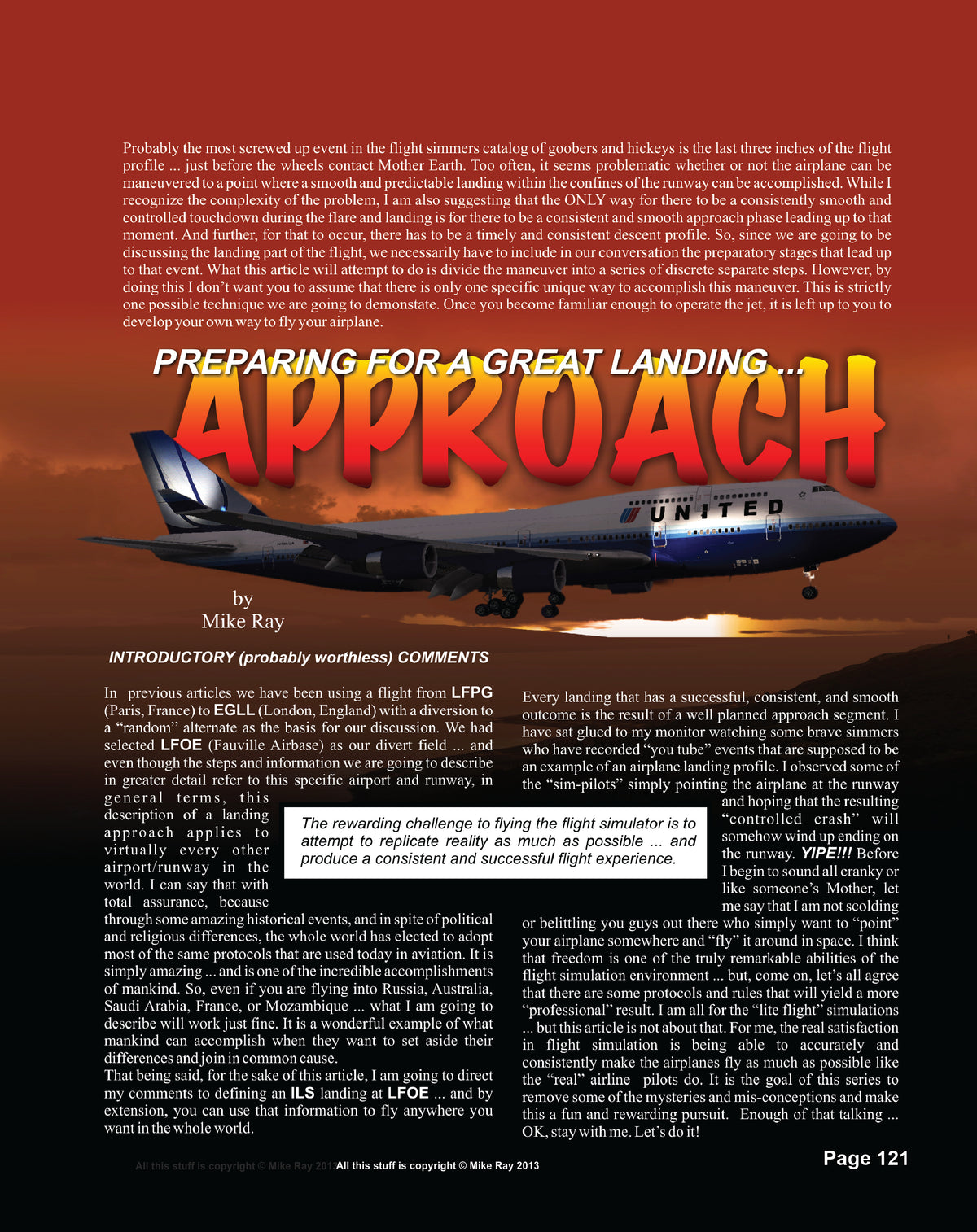Approach- Preparing for a Great Landing