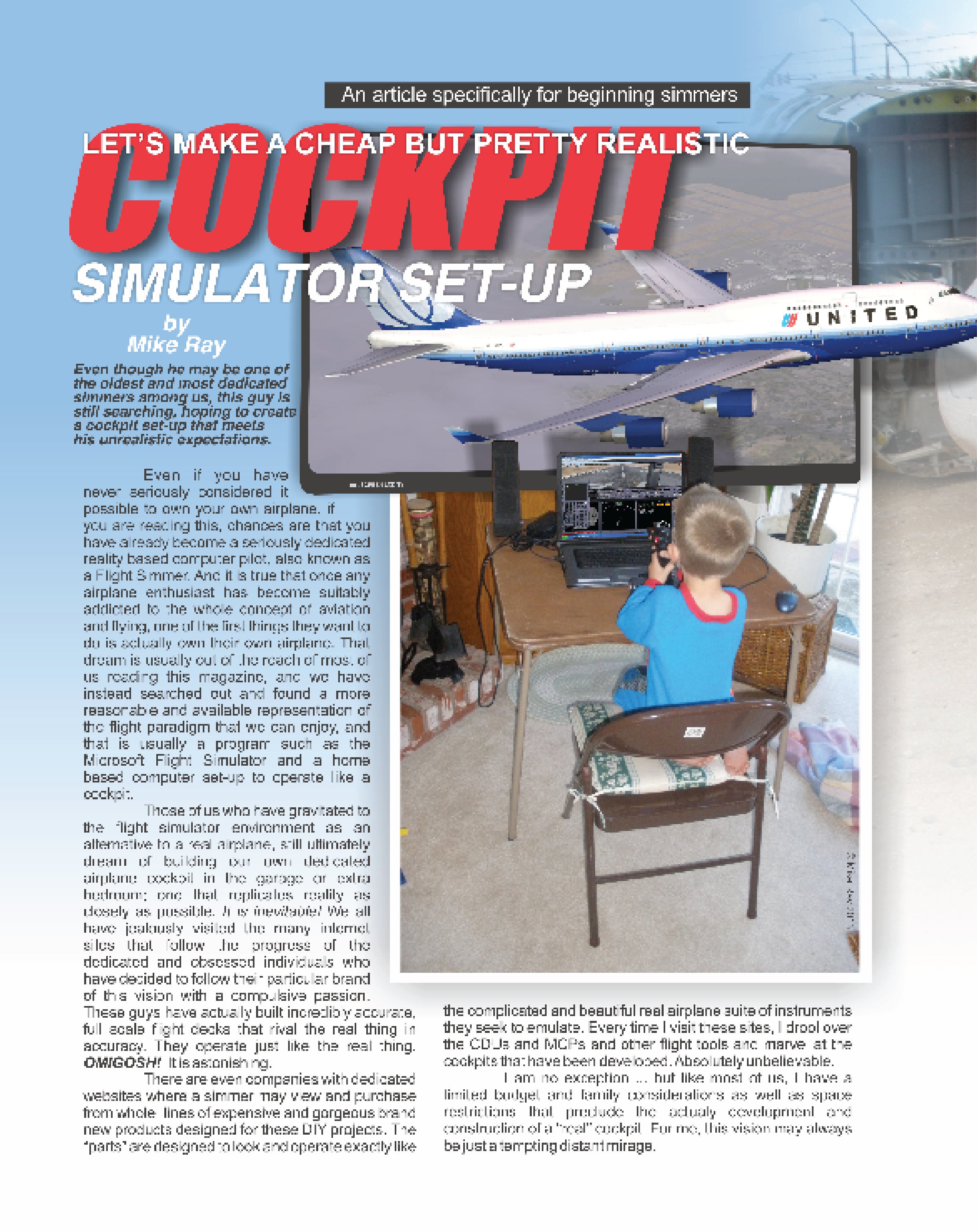 Cheap Cockpit Simulator Setup