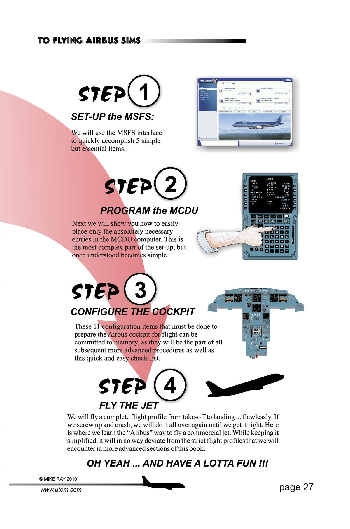 Airbus A300 flight simulation training manual interior page – cockpit procedures